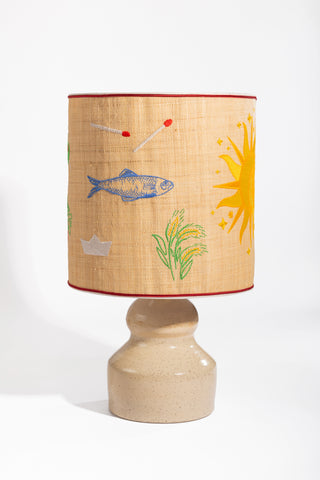 karavan clothing fashion spring summer 24 that moment homeware collection lamp shade raffia sun fish