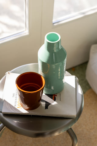 Ceramic Carafe & Cup (Turquoise)