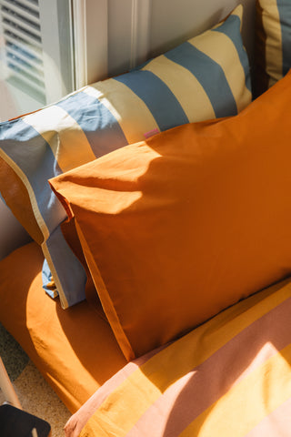 karavan clothing planet homeware collection fall winter 24 25 pillow case orange