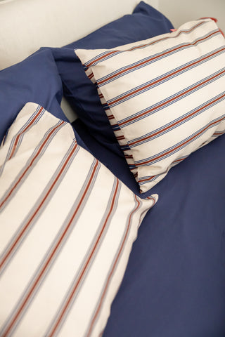 karavan clothing planet homeware collection fall winter 24 25 pillow case ivory blue stripes