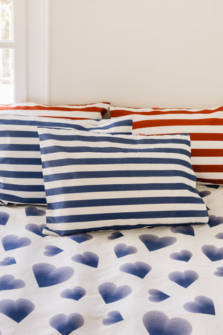 karavan clothing planet homeware collection fall winter 24 25 pillow case blue stripes