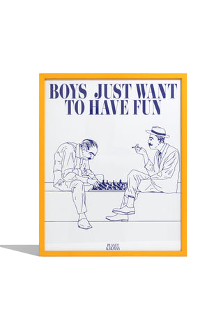 karavan clothing planet homeware collection fall winter 24 25 art print boys just want to have fun