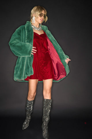 karavan clothing fashion KRVN well i did fall winter 24 25 christmas edition doris mini dress bordeaux