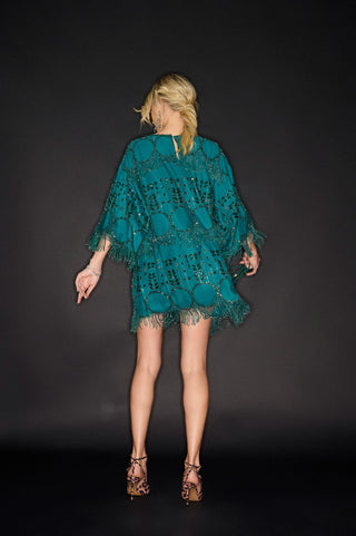 karavan clothing fashion KRVN well i did fall winter 24 25 christmas edition orabella dress green