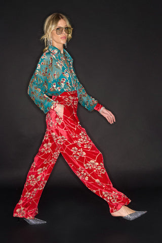 karavan clothing fashion KRVN well i did fall winter 24 25 christmas edition melanie trousers bordeaux