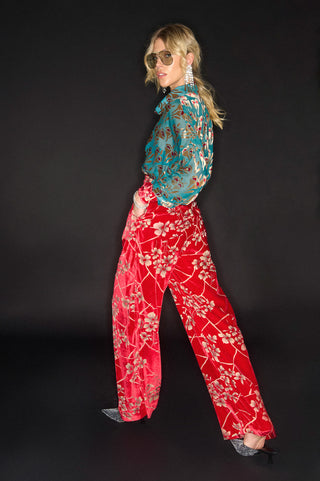 karavan clothing fashion KRVN well i did fall winter 24 25 christmas edition melanie trousers bordeaux