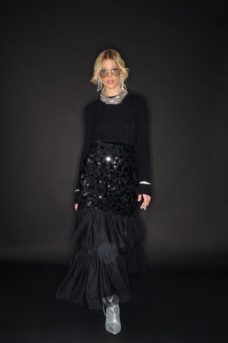 karavan clothing fashion KRVN well i did fall winter 24 25 christmas edition valentina skirt black