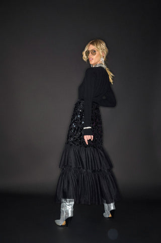 karavan clothing fashion KRVN well i did fall winter 24 25 christmas edition valentina skirt black