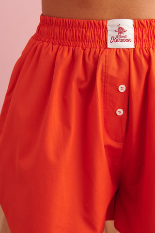karavan clothing fashion spring summer 24 that moment homeware sleepware pyjamas shorts orange