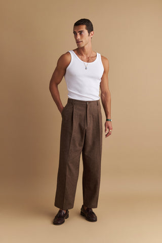 karavan clothing well i did fall winter 24 25 men collection robin trousers brown