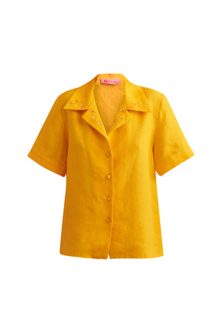 karavan clothing fashion spring summer 24 collection camille yellow shirt