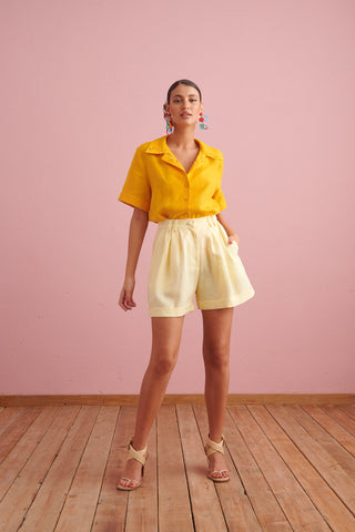 karavan clothing fashion spring summer 24 collection camille yellow shirt