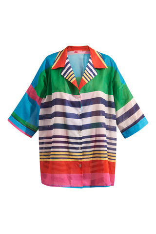 karavan clothing fashion spring summer 24 collection weekendwear kelly shirt multicolor