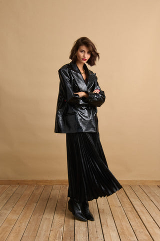 karavan clothing fashion KRVN well i did fall winter 24 25 alice blazer black faux leather