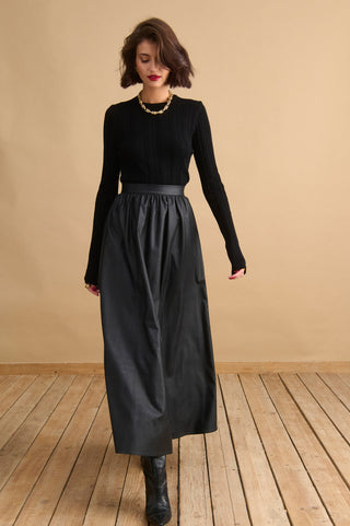 karavan clothing fashion KRVN well i did fall winter 24 25 angelina skirt black