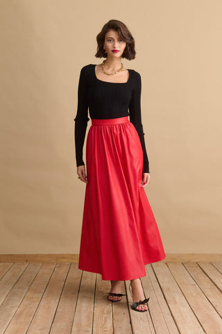 karavan clothing fashion KRVN well i did fall winter 24 25 angelina skirt red