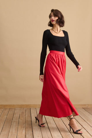 karavan clothing fashion KRVN well i did fall winter 24 25 angelina skirt red