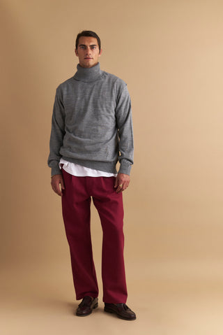 karavan clothing well i did fall winter 24 25 men collection anthony trousers burgundy