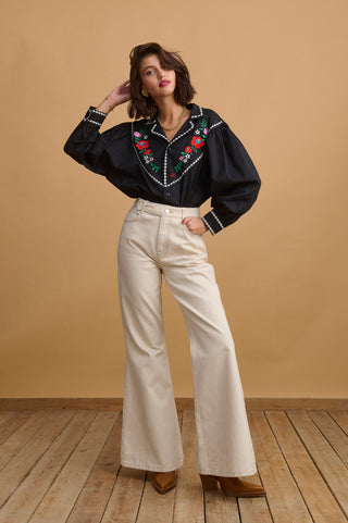 karavan clothing fashion well i did fall winter 24 25 alison trousers denim ivory