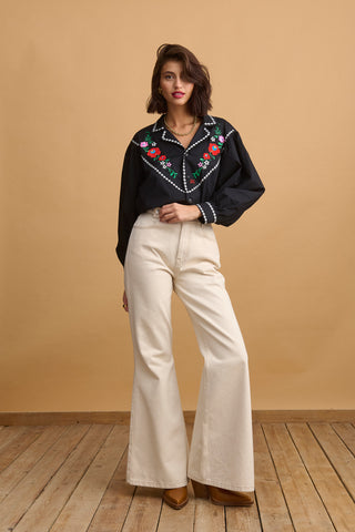 karavan clothing fashion well i did fall winter 24 25 alison trousers denim ivory