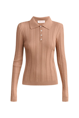 karavan clothing fashion KRVN well i did fall winter 24 25 bella knitted top camel