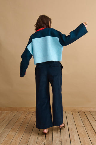 karavan clothing fashion KRVN well i did fall winter 24 25 bria knitwear sweater light blue