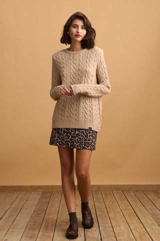 karavan clothing fashion KRVN well i did fall winter 24 25 christmas edition brooke pullover camel