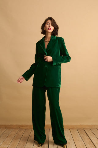 karavan clothing fashion KRVN well i did fall winter 24 25 christmas edition lauren trousers green