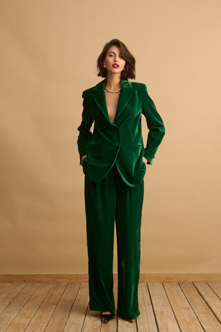 karavan clothing fashion KRVN well i did fall winter 24 25 christmas edition lauren trousers green