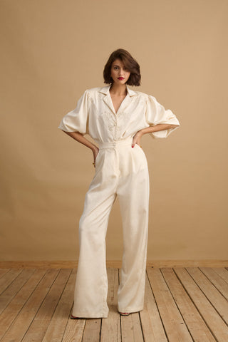 karavan clothing fashion KRVN well i did fall winter 24 25 paula trousers ivory