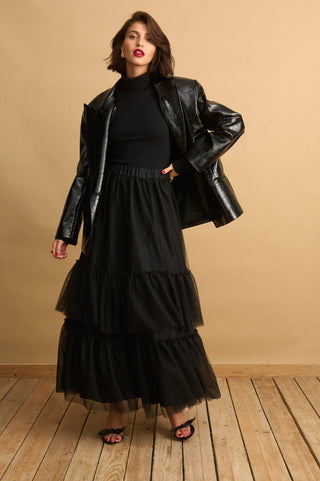 karavan clothing fashion KRVN well i did fall winter 24 25 christmas edition charlize skirt black