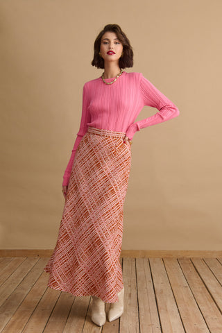 karavan clothing fashion KRVN well i did fall winter 24 25 cinzia skirt terracotta