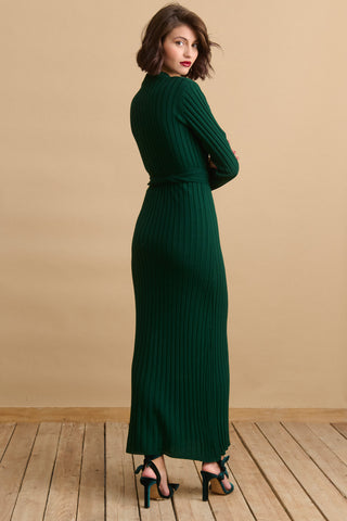 karavan clothing fashion KRVN well i did fall winter 24 25 claudia knitted dress green