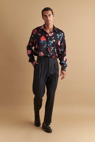 karavan clothing well i did fall winter 24 25 men collection cole shirt floral black