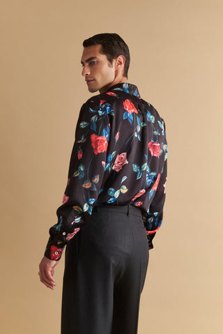 karavan clothing well i did fall winter 24 25 men collection cole shirt floral black