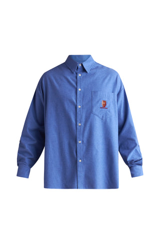 karavan clothing well i did fall winter 24 25 men collection conor shirt blue