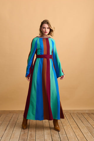 karavan clothing fashion KRVN well i did fall winter 24 25 christmas edition dalia knitted dress multicolor