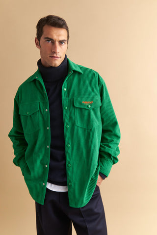 karavan clothing well i did fall winter 24 25 men collection kieran shirt green