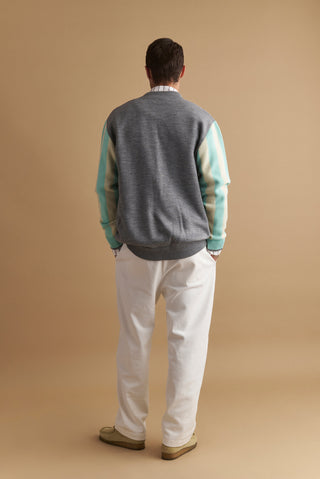 karavan clothing well i did fall winter 24 25 men collection lucas knitted bomber grey