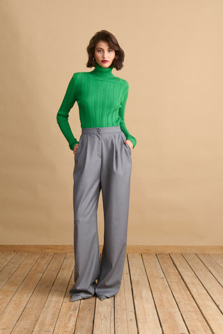 karavan clothing fashion KRVN well i did fall winter 24 25 flavia knitted top green