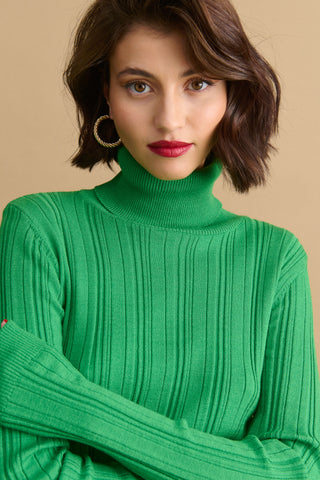 karavan clothing fashion KRVN well i did fall winter 24 25 flavia knitted top green