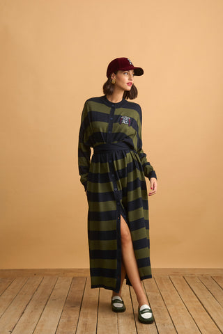 karavan clothing fashion well i did fall winter 24 25 elena knitted dress blue green