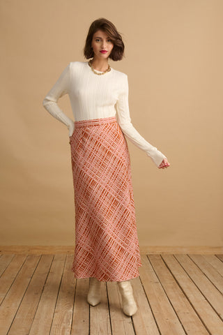 karavan clothing fashion KRVN well i did fall winter 24 25 cinzia skirt terracotta