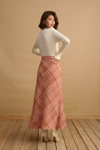 karavan clothing fashion KRVN well i did fall winter 24 25 cinzia skirt terracotta