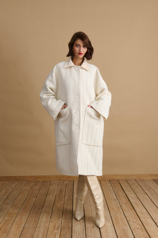 karavan clothing fashion KRVN well i did fall winter 24 25 aldina coat ivory