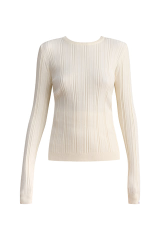 karavan clothing fashion KRVN well i did fall winter 24 25 elisa knitted top ivory