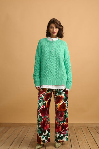 karavan clothing fashion KRVN well i did fall winter 24 25 christmas edition eloise pullover green