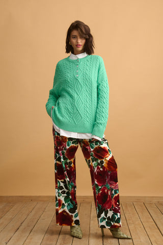 karavan clothing fashion KRVN well i did fall winter 24 25 christmas edition eloise pullover green