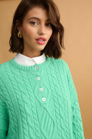 karavan clothing fashion KRVN well i did fall winter 24 25 christmas edition eloise pullover green