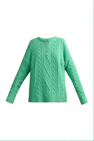 karavan clothing fashion KRVN well i did fall winter 24 25 christmas edition eloise pullover green